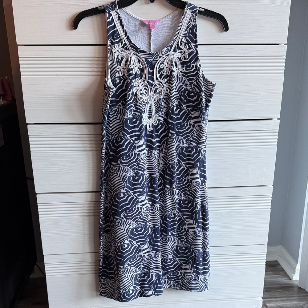 Lilly Pulitzer Navy and White Knit Dress